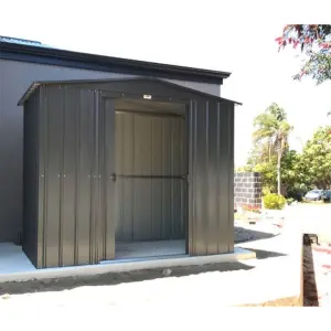 8 x 5 Premier Apex Metal Garden Shed - Anthracite Grey (8ft x 5ft / 8' x 5' / 2.5m x 1.5m)