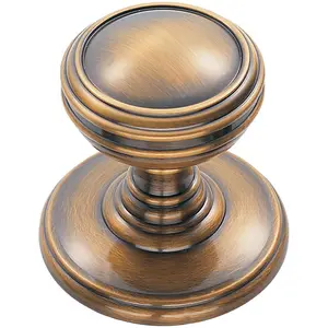 Ringed Tiered Cupboard Door Knob 25mm Diameter Bronze Cabinet Handle