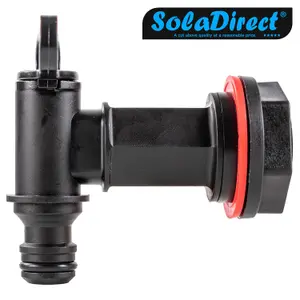 3/4" BSPM Faucet Tap with Valve for Buckets Water Tank Butt Bucket Garden (Black, Big)