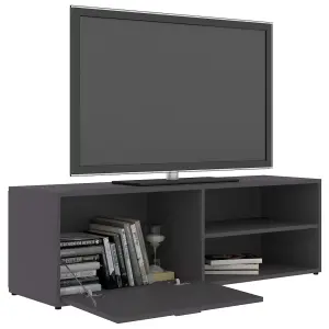 Berkfield TV Cabinet Grey 120x34x37 cm Engineered Wood