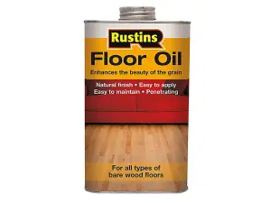 Rustins 1 Litre Floor Oil for Wooden Surfaces - Natural Finish