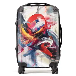 Swirling Symphony Of Colours Suitcase - Cabin