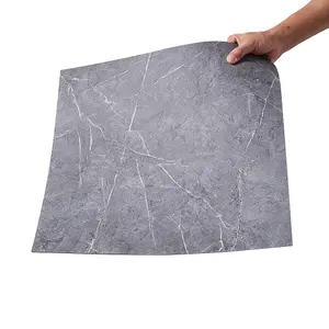 24 Pcs Square Stone Effect Vinyl Flooring Tiles, Waterproof Marble Effect Vinyl Floor Tiles, 5m² Coverage