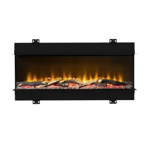 Be Modern Insito 2kW Matt Black Glass effect Electric Fire (H)505mm (W)1025mm (D)235mm