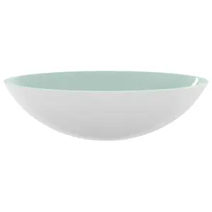 Berkfield Basin Glass 50x37x14 cm White