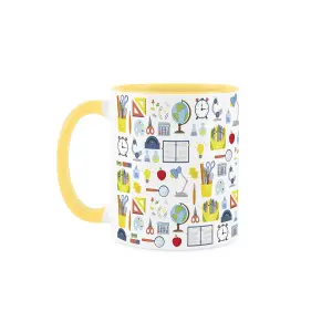 Teaching Assistant Mug - Humorous School & Education Themed Novelty Gift - Tea/Coffee Hot Drinks Yellow Ceramic Cup Present