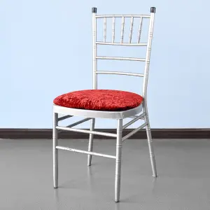 Red Velvet Chair Seat Pad Cover - Pack of 10