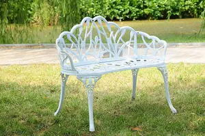 Cast Aluminium Bench Design 8 - White