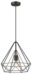 Luminosa Spring Wire Small Ceiling Pendant Matt Black, E27