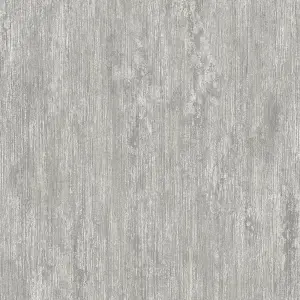 Belgravia Décor Retreat Silver Distressed Textured Wallpaper