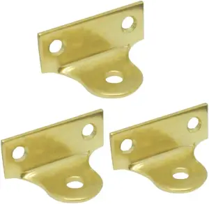 Right Angle Picture Brackets Hooks Picture Hanging Plate Brass L Shaped Brackets Wall Brackets Fixing Picture Mirror Pack of 6