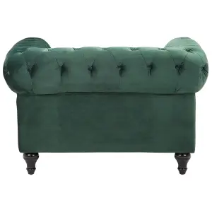 Armchair CHESTERFIELD Velvet Emerald Green