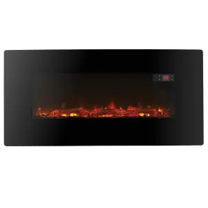 Focal Point pasadena 1.5kW Glass effect Electric Fire (H)570mm (W)830mm (D)140mm