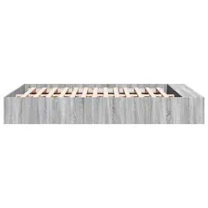 Berkfield Bed Frame without Mattress Grey Sonoma 160x200 cm