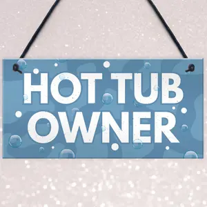 Red Ocean Novelty Hot Tub Sign Hanging Garden Plaque Home Decor Garden Shed Jaccuzzi Decor Friendship Gifts