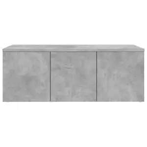 vidaXL TV Cabinet Concrete Grey 80x34x30 cm Engineered Wood