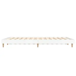 Berkfield Bed Frame White 135x190 cm Engineered Wood