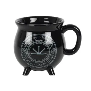 Anne Stokes Imbolc Cauldron Heat Changing Mug Black/Yellow (One Size)