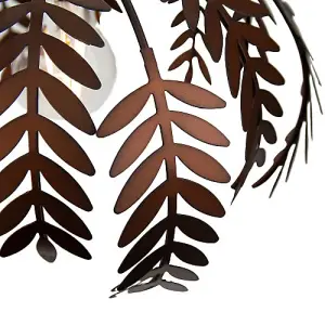 Classic Fern Leaf Design Ceiling Pendant Light Shade in Stylish Bronze Finish