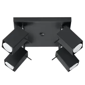 Merida Steel Black 4 Light Classic Ceiling Light