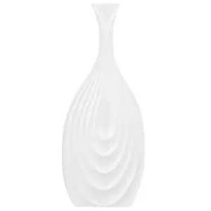 Decorative Vase THAPSUS Ceramic White