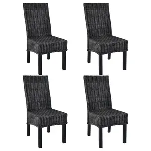 Hemsworth Dining Chair (Set of 4) Dark Grey with White Wash Finish