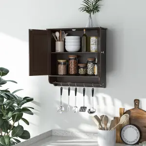 Costway Wall Mounted Bathroom Cabinet Hanging Medicine Cabinet w/ Towel Bar