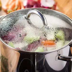 Judge 26cm Stainless Steel Stockpot With Vented Glass Lid, 10 Litre