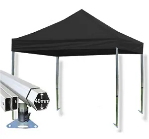 3m x 3m Extreme 40 Instant Shelter Pop Up Gazebos Frame & Canopy - Black