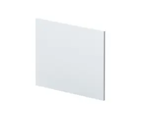 700mm L Shape Square Reversible Bath End Panel - Satin White