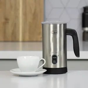 Quest Hot & Cold Electric Milk Frother - Stainless Steel