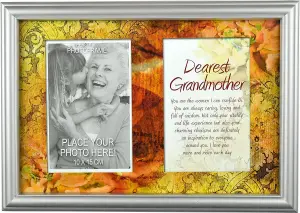 Personal Photo Frame With Stand Memory Picture Print Poem Wall Hanging Message Dearest Grandmother