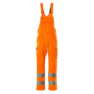 Mascot Safe Light One-Tone Bib & Brace (Hi-Vis Orange)  (46.5) (Leg Length - Long)