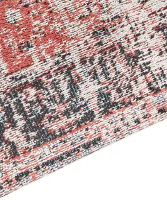 Cotton Area Rug 80 x 150 cm Red and Beige ATTERA