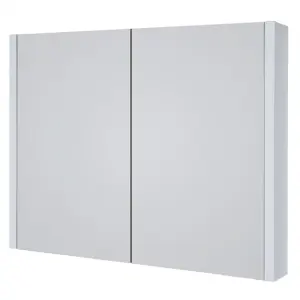 Mirror Bathroom Cabinet 800mm Wide - White - (Urban)