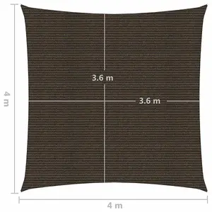 Berkfield Sunshade Sail 160 g/m2 Brown 4x4 m HDPE