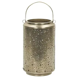 Beliani Glam Lantern CORFU Metal Gold