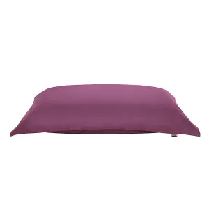 Beliani Modern Large Bean Bag Purple FUZZY