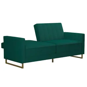 Skylar Sofa Bed in Velvet Green