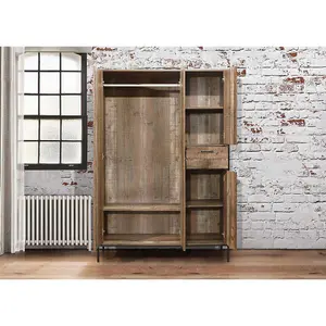 Birlea Urban 4 Door Wardrobe Rustic