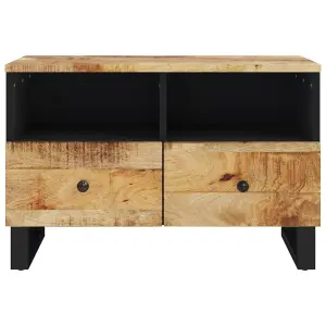 Berkfield TV Cabinet 70x33x46cm Solid Wood Mango