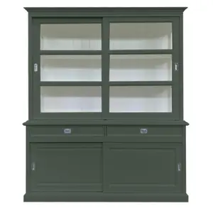 Stiles Display Cabinet Cement Grey