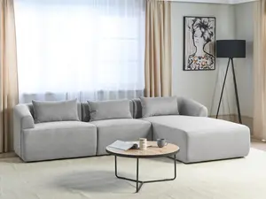 Corner Sofa SVANSELE Grey Fabric Left Hand