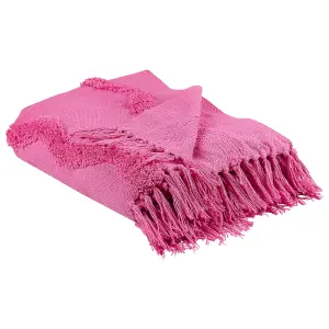 Blanket KHARI Cotton 125 x 150 cm Pink