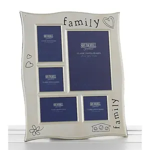 Shudehill Family 5 Picture Multi Silver Photo Frame Gift-65205, 65205