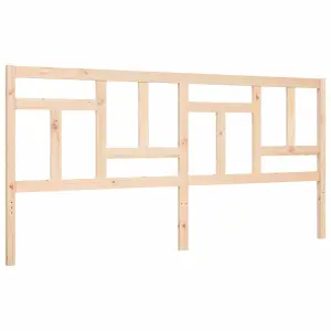 Berkfield Bed Frame with Headboard 200x200 cm Solid Wood