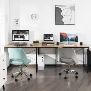 Costway L-Shaped Corner Computer Desk Reversible Study Writing Desk Workstation Home Office Laptop Table Natural