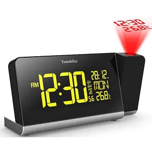 Radio Control Projection Clock ( Premium Quality /  Official UK Version ) with Colour Changing Display