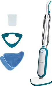 Russell Hobbs RHSM1001-G Steam And Clean Steam Mop White & Aqua - Free 2 Year Guarantee