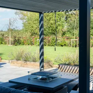 PergoSTET 3m x 3m Metal Square Pergola in Grey